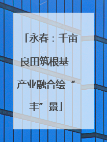 永春：千亩良田筑根基 产业融合绘“丰”景